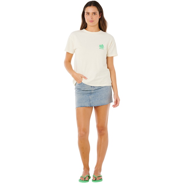 2026 Rip Curl Mujer Surf Puff Party Pack Relaxed Tee 0O5WTE - Bone